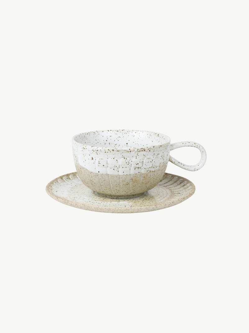 Robert Gordon - CUP & SAUCER-WHITE CEYLON