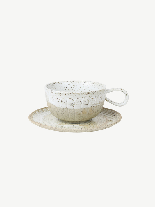 Robert Gordon - CUP & SAUCER-WHITE CEYLON