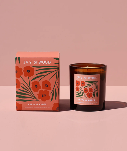 Flora candle 300g - ivy and wood