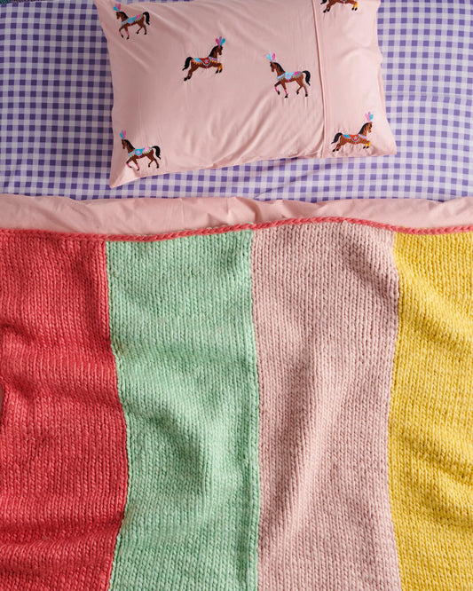 Kip & Co Melon Chunky Knit Blanket One Size