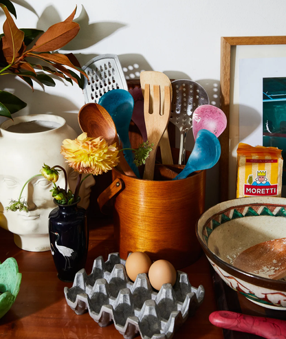 Sage x Clare Wilkie Salad Servers- Fuchsia