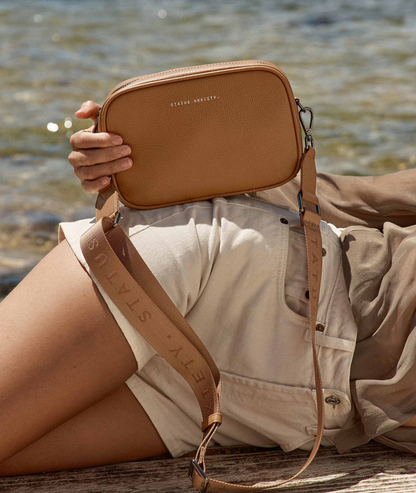 Status Anxiety - plunder with webbed strap - camel